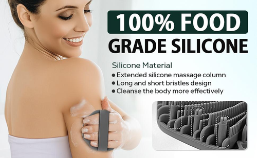 Soft Silicone Body Scrubber Shower Brush 2-packs