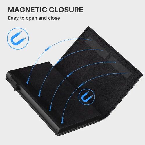 Slim Carbon Fiber Leather Wallet （black）