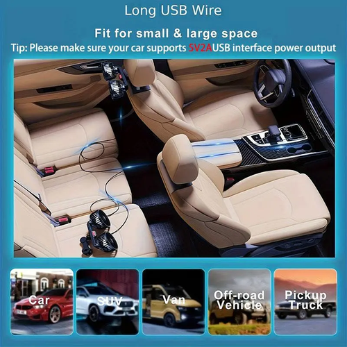 Adjustable Car Backseat Fan