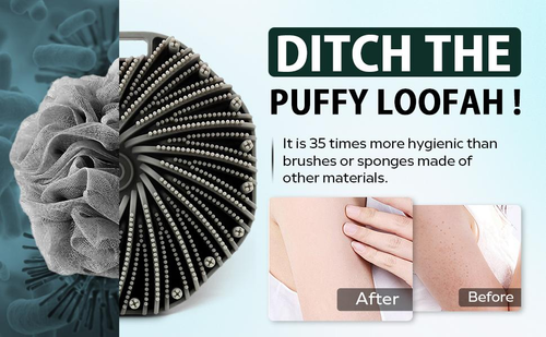 Soft Silicone Body Scrubber Shower Brush 2-packs