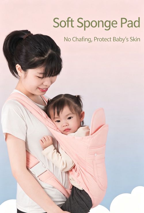 Baby Carrier available 0-36months（pink with Breathable mesh）