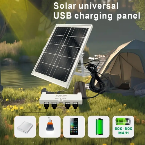 10W Portable Solar Chargerwith USB Interface – Safe & Reliable, Solar Panel for Charging Mobile Phones and Devices, Perfect for Hiking, Outdoor Camping, and Home Use, Home Charging Station Stable Charging Durable Charger, Solar Charge