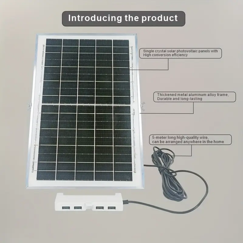 10W Portable Solar Chargerwith USB Interface – Safe & Reliable, Solar Panel for Charging Mobile Phones and Devices, Perfect for Hiking, Outdoor Camping, and Home Use, Home Charging Station Stable Charging Durable Charger, Solar Charge