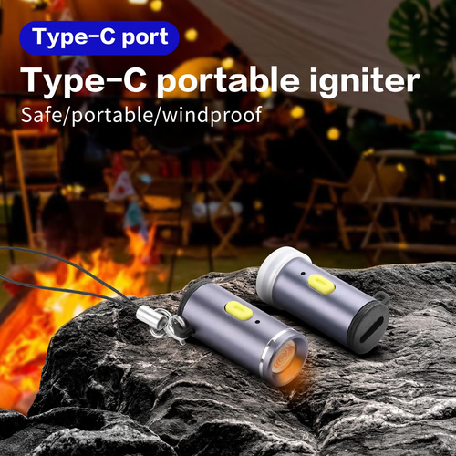 USB-C Electric Lighter, Windproof Waterproof Flameless Lighter,2Pcs Mini Lighter