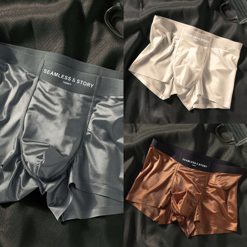 LUXURY Natural ICE SILK MEN'S BOXERS | ANTIBACTERIAL SILK LINING