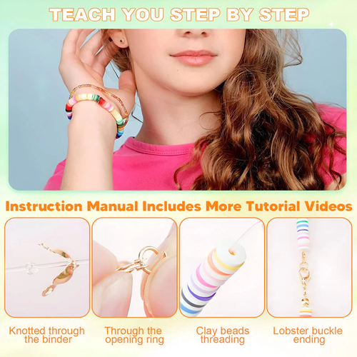Clay Beads Bracelet Making Kit Complete Box