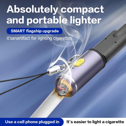 USB-C Electric Lighter, Windproof Waterproof Flameless Lighter,2Pcs Mini Lighter