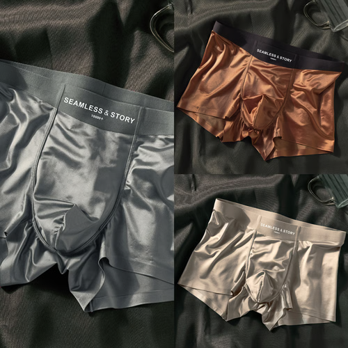 LUXURY Natural ICE SILK MEN'S BOXERS | ANTIBACTERIAL SILK LINING