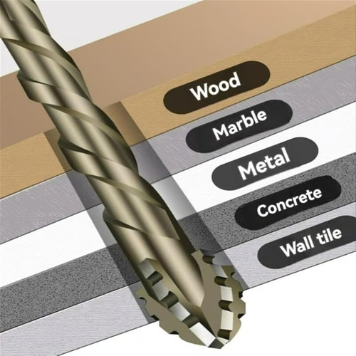 New Four-Flute Sawtooth Eccentric Drill Bit Set(1 Set 6 PCS)