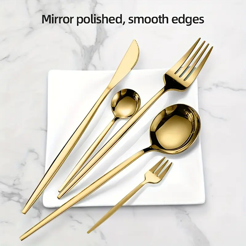 Stainless steel knife, fork, and spoon set 🍽✨