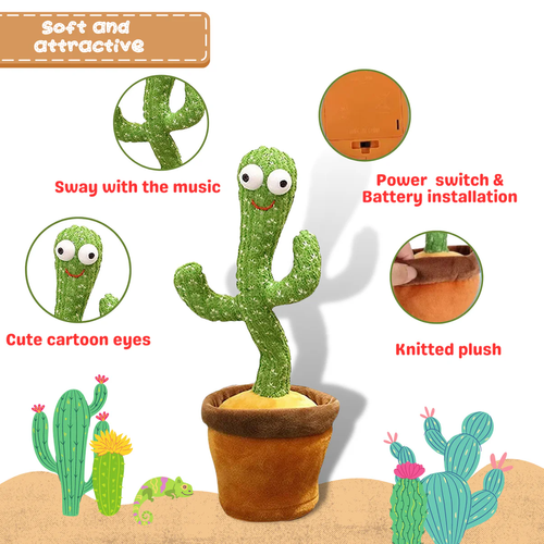 Dancing Cactus Toy, Cactus Musical Baby Toys