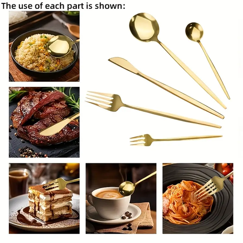Stainless steel knife, fork, and spoon set 🍽✨