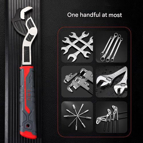 Self-locking universal wrench multi-function movable bathroom wrench large diameter open wrench adjustable wrench tool collection