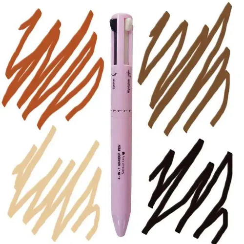 Mlundo 4-in-1 Makeup Pen - 4 Colors in One (Lip Liner, Highlighter, Eyeliner, Eyebrow Pen)