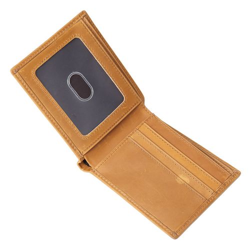 8028 Anti-magnetic RFID Crazy Horse Leather Multi-card Short Wallet