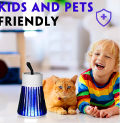 Rechargeable USB Mosquito Killer Lamp Silent UV Bug Zapper, Safe & Chemical FreeUse with confidence