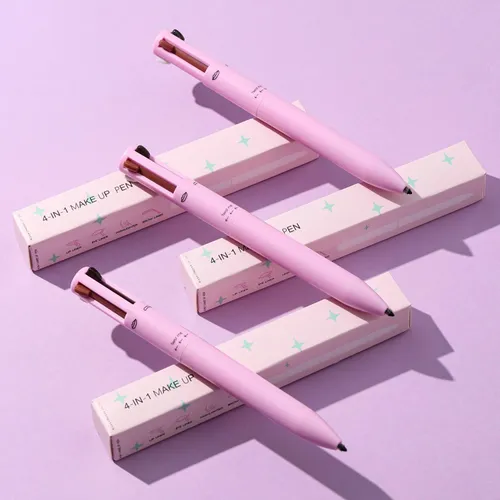 Mlundo 4-in-1 Makeup Pen - 4 Colors in One (Lip Liner, Highlighter, Eyeliner, Eyebrow Pen)