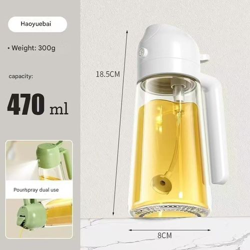 Kitchen spray bottle, awesome! Spray and pour, leak-proof, super convenient for controlling oil while cooking.