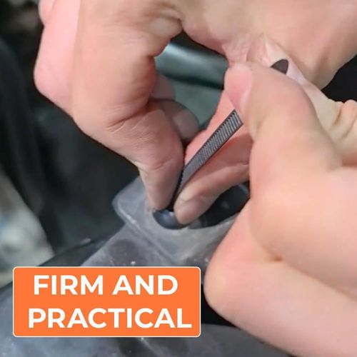 Cable ties, clips, and through-hole nails – multi-functional replacements for screws – for securing car trunks, mudguards, and fenders (100 ties per pack).