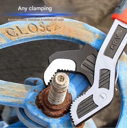 Self-locking universal wrench multi-function movable bathroom wrench large diameter open wrench adjustable wrench tool collection