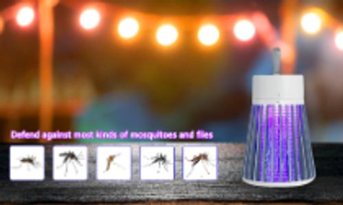 Rechargeable USB Mosquito Killer Lamp Silent UV Bug Zapper, Safe & Chemical FreeUse with confidence