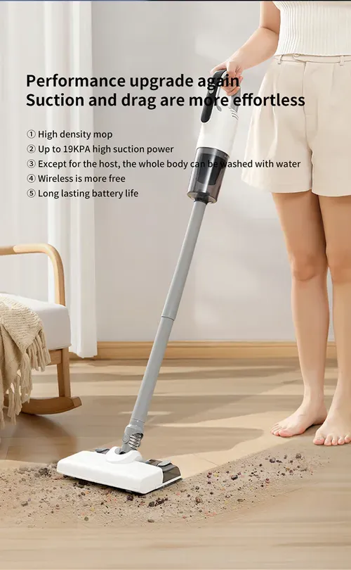 Your indispensable housework helper：Vacuuming and mopping machine It's really easy to make your home spotless.Vacuuming and mopping, all in one!