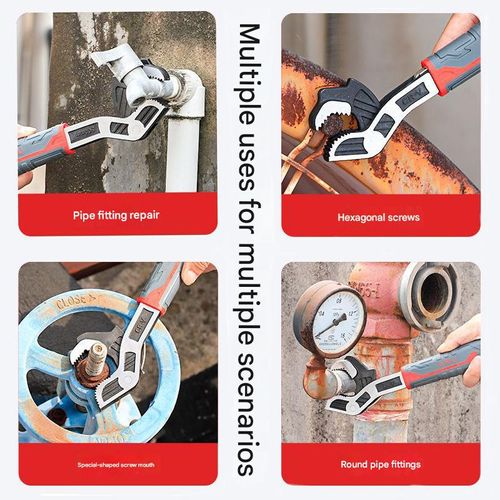 Self-locking universal wrench multi-function movable bathroom wrench large diameter open wrench adjustable wrench tool collection