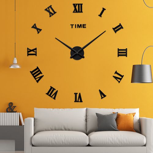 Creative Nordic household wall-mounted clock living room acrylic three-dimensional decorative clock bedroom diy silent wall clock
