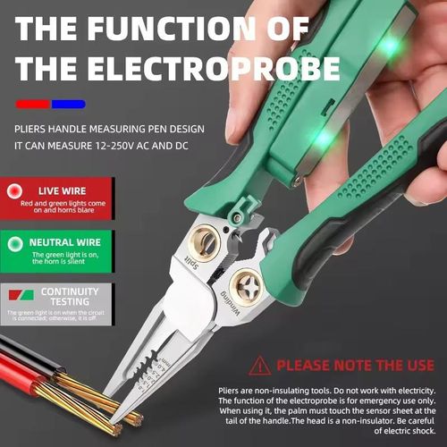 Electrician special wire stripper pliers multi-function wire stripper electrician can measure the power of wire stripper pliers tools