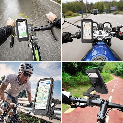 Off-road vehicle rotating mobile phone holder waterproof outdoor electric motorcycle bicycle navigation shockproof mobile phone box