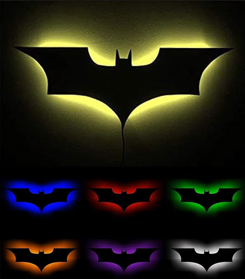⚡🦇16 colors 3D creative superhero LED atmosphere wall light