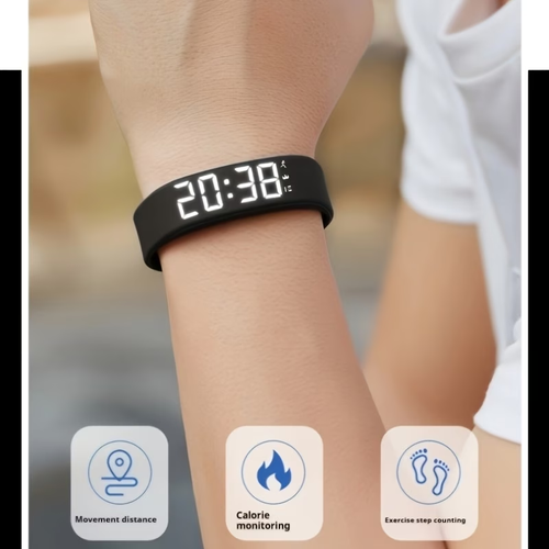 2026 New Style Multi-functional Simple and Fashionable Unisex Electronic Watch with Alarm, Pedometer, Timer and Night Light