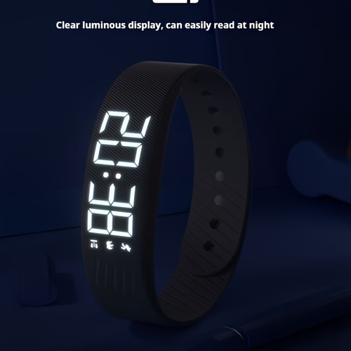 2026 New Style Multi-functional Simple and Fashionable Unisex Electronic Watch with Alarm, Pedometer, Timer and Night Light