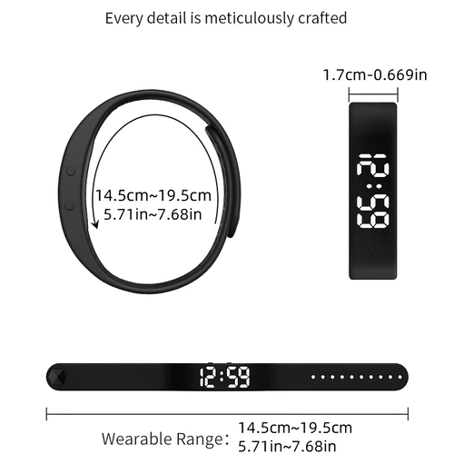 2026 New Style Multi-functional Simple and Fashionable Unisex Electronic Watch with Alarm, Pedometer, Timer and Night Light