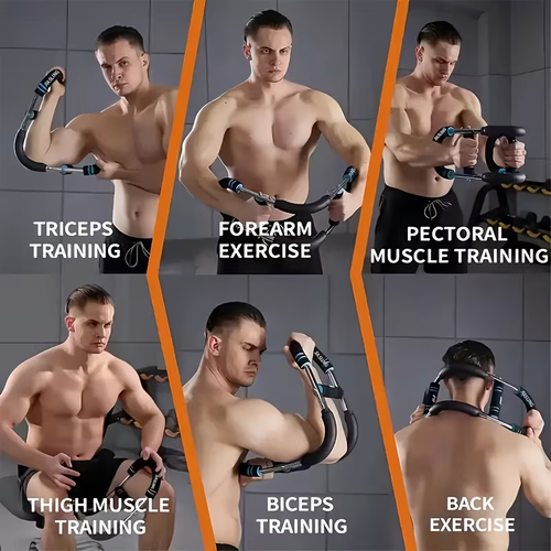 U-shaped multi-functional adjustable arm strength trainer