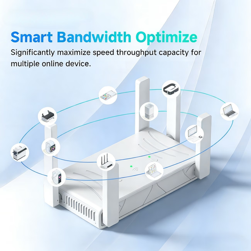 Wireless router, wireless network router, equipped with 6 5dBi high-gain antennas, one-click installation, coverage area up to 2500 square feet