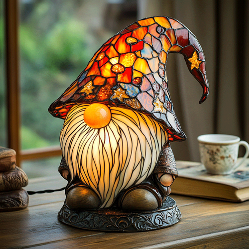Orange Gnome Lamp