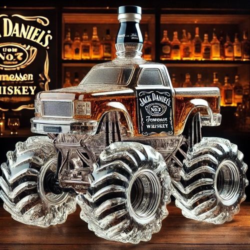 Monster Truck Whiskey Bottle