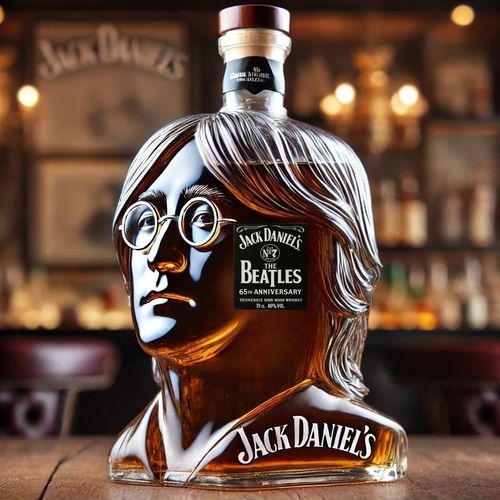 Beatles 65th Anniversary Whiskey Bottle
