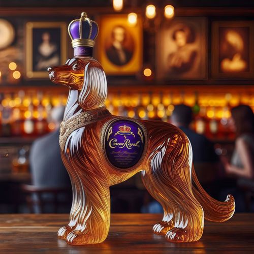Afghan Hound Whiskey Bottle