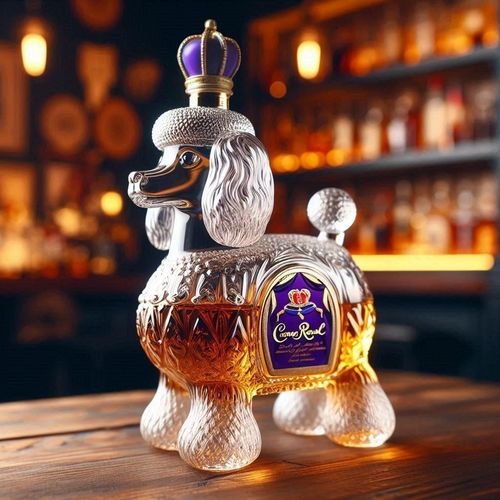 🐩🥃Poodle Whiskey Bottle