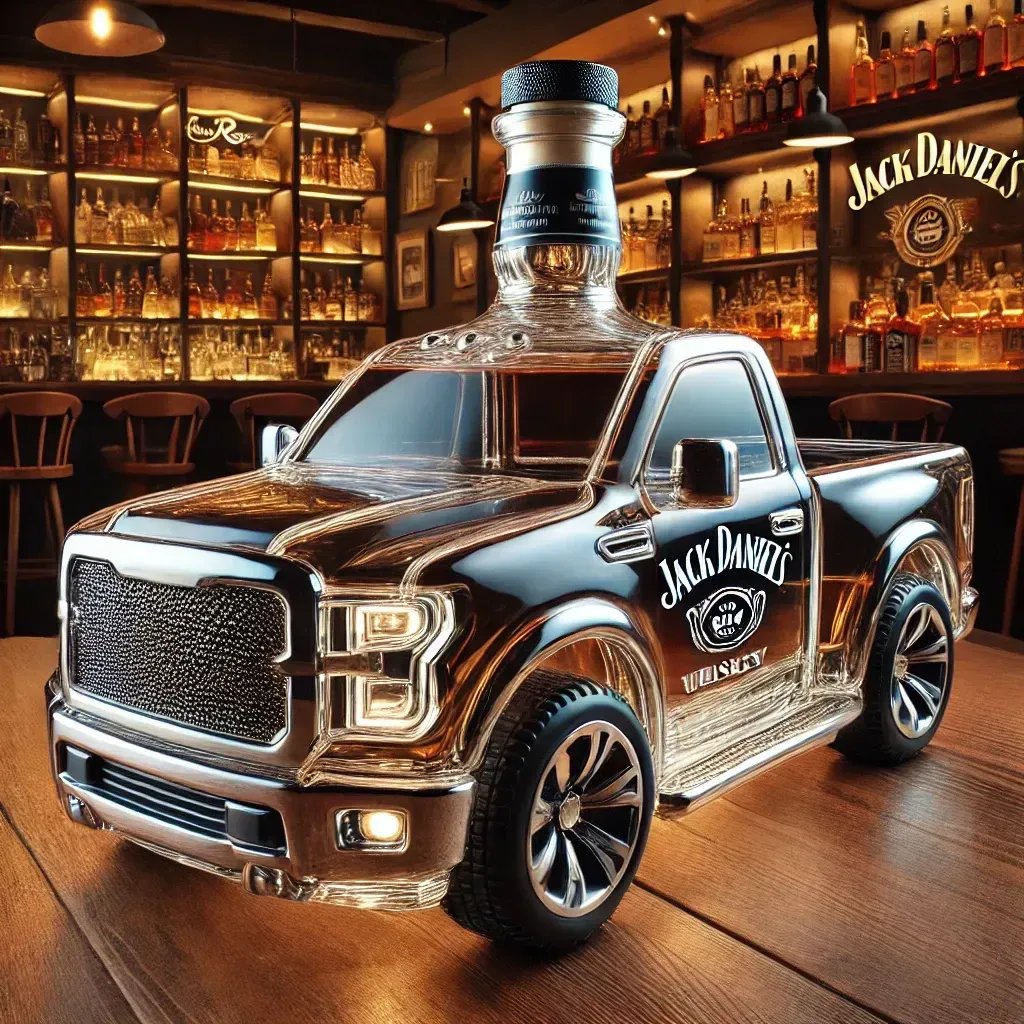 Pickup truck whiskey bottle