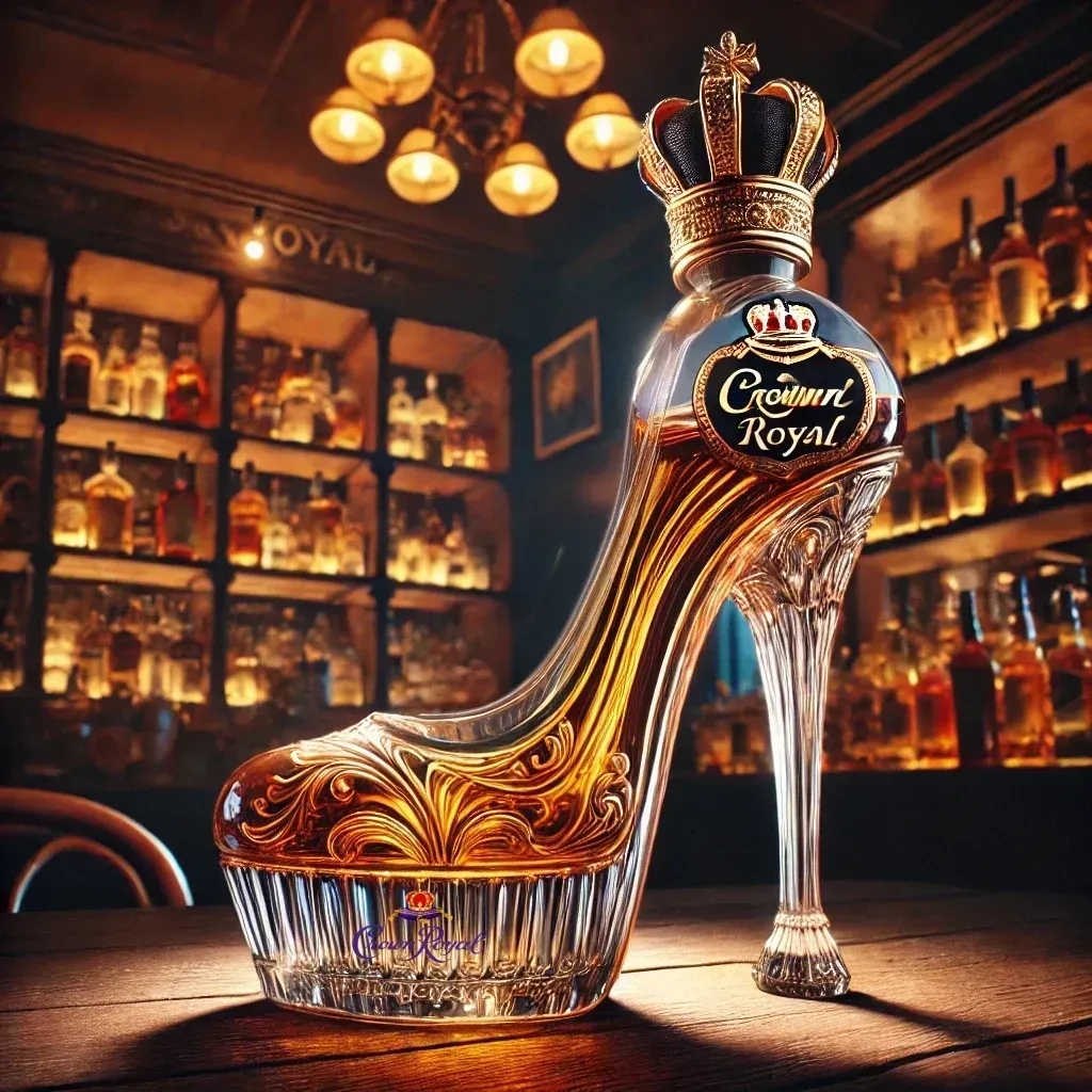 Interesting high heel shoe shaped whiskey bottle