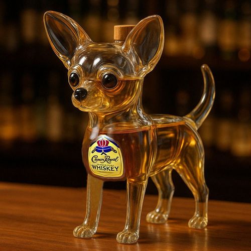 Chihuahua Whiskey Bottle