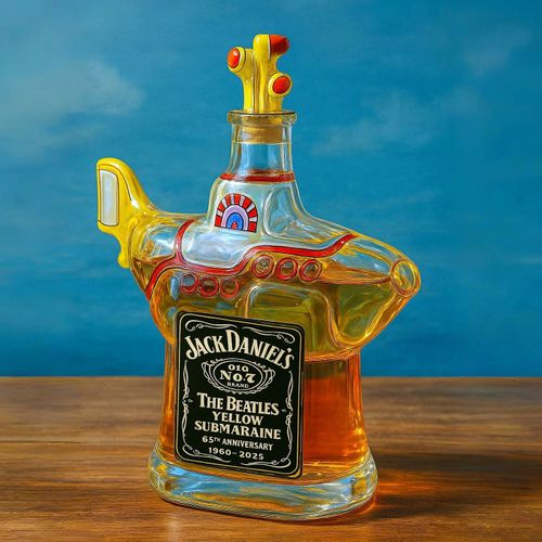 Beatles Yellow Submarine 65th Anniversary Whiskey Bottle