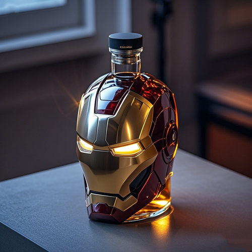 Pour Like a Hero - Iron Man Armor Whiskey Bottle, Ignite Your Inner Battle Armor!