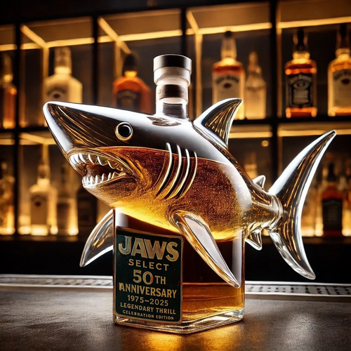 Jaws 50th Anniversary Legacy Whiskey Bottle