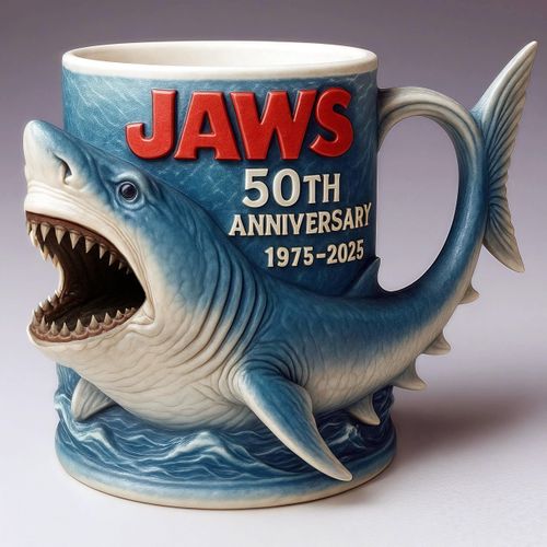 🦈☕Jaws 50th Anniversary Shark Mug