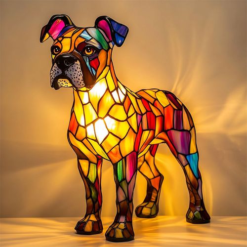 Boxer Dog Lamp