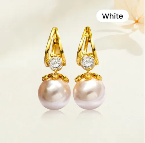 Sparkly Huggie Dangle Earrings